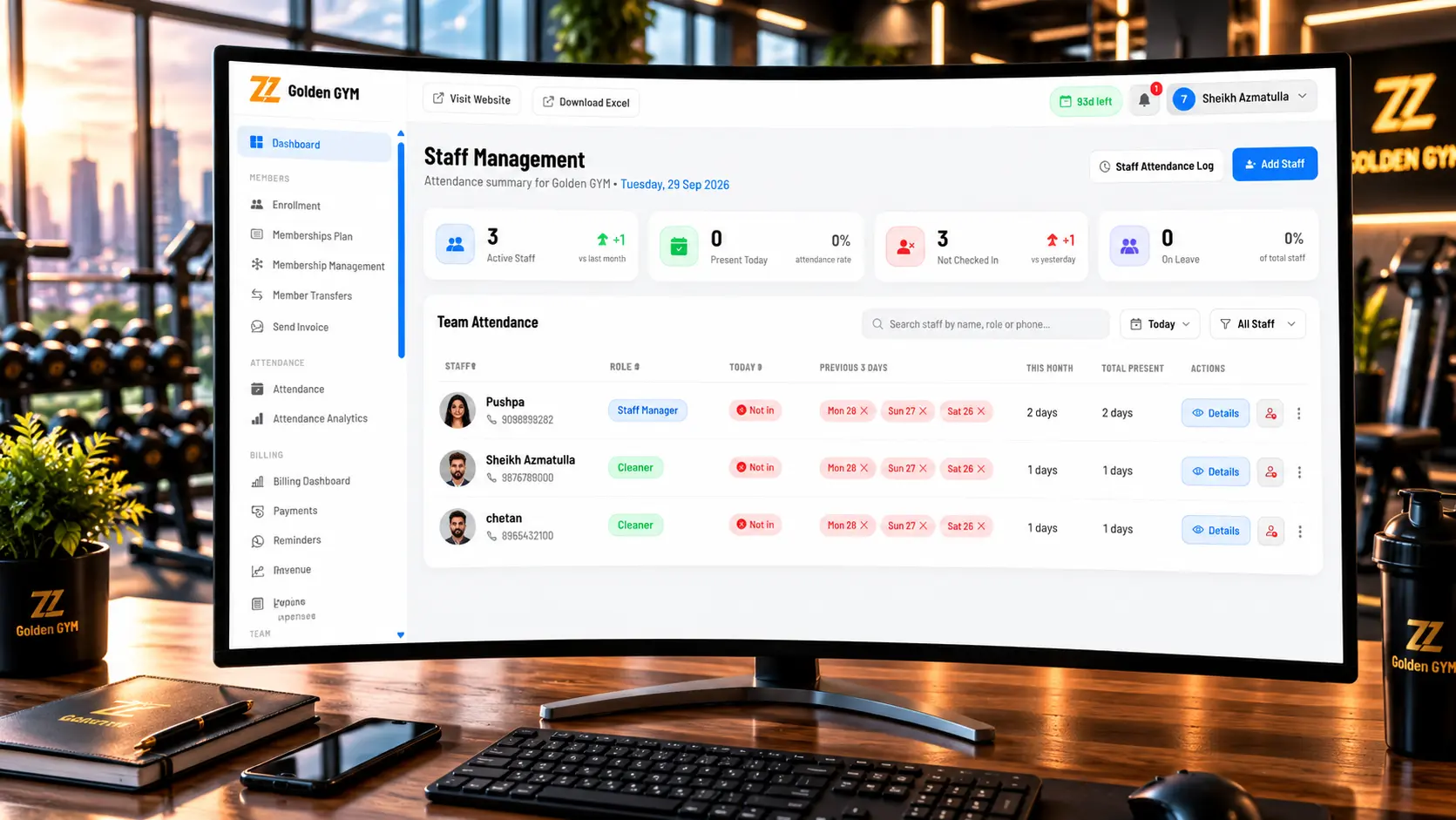 Staff Management Dashboard